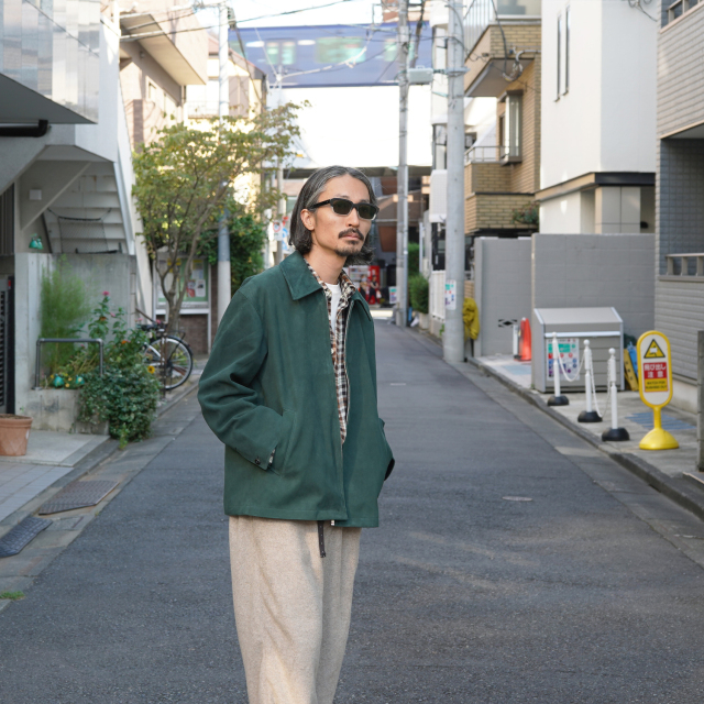 Cale sheep suede heavy zip jacket