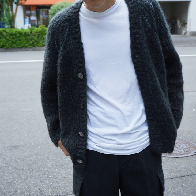 UNUSED Mohair cardigan BLACK