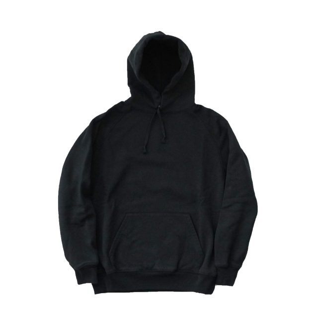 COMOLI コットン裏毛 パーカ BLACK