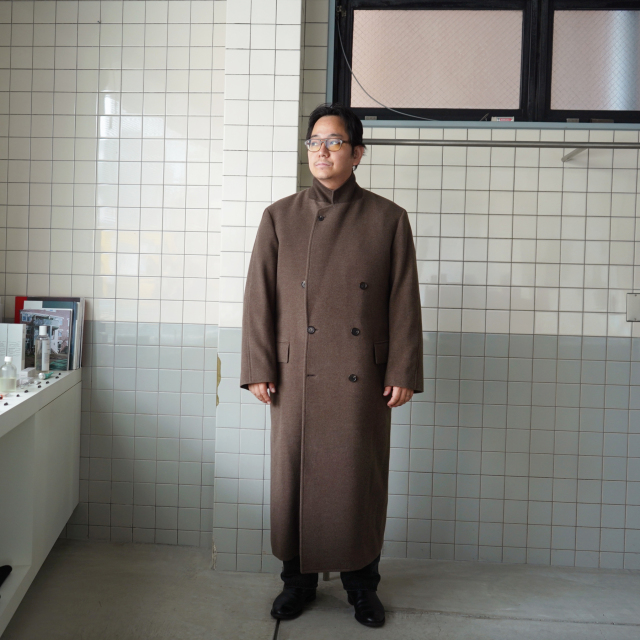 AURALEE SUPER FINE WOOL MOSSER CHESTERFIELD COAT