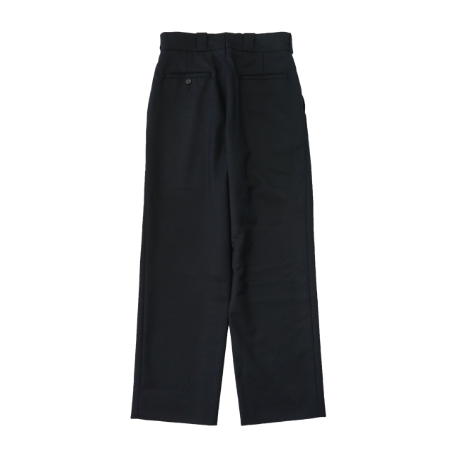 COMOLI ウールサージ パンツ NAVY