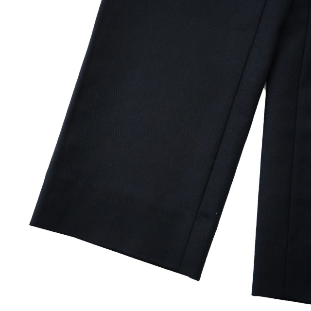 COMOLI ウールサージ パンツ NAVY