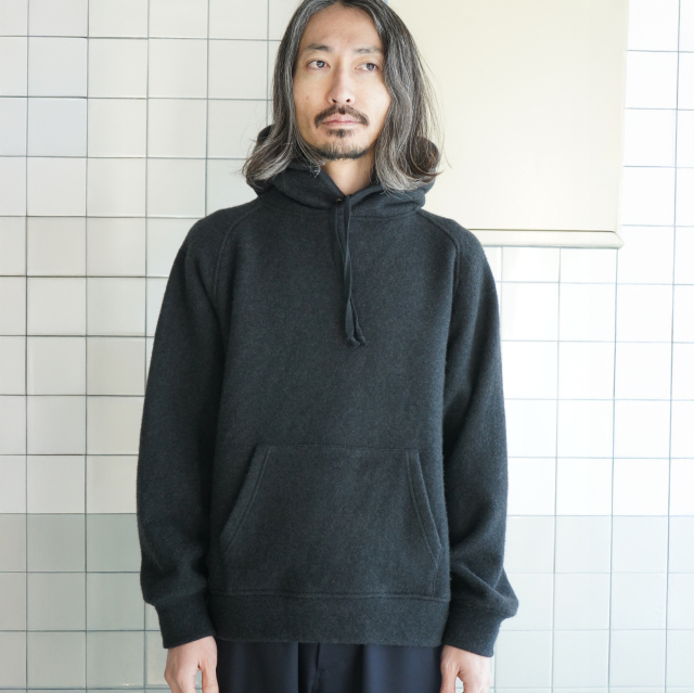 COMOLI ウールフェルトパーカ charcoal サイズ3 COMOLI ウールフェルト パーカ CHARCOAL
