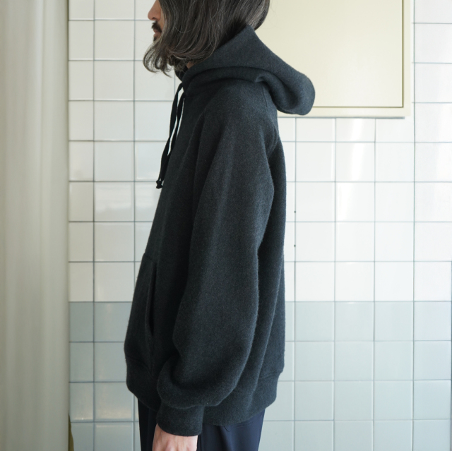 COMOLI ウールフェルト パーカ CHARCOAL