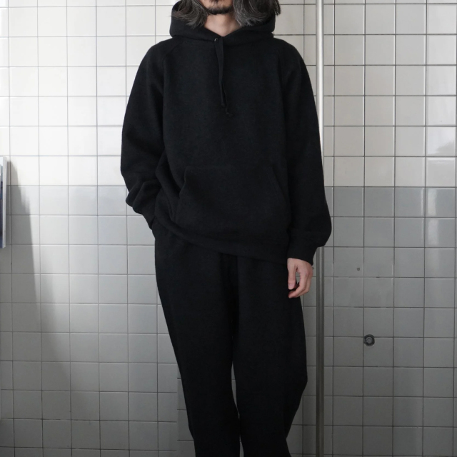 COMOLI ウールフェルト パーカ CHARCOAL