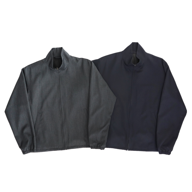 awasa wool gabardine zip up jacket