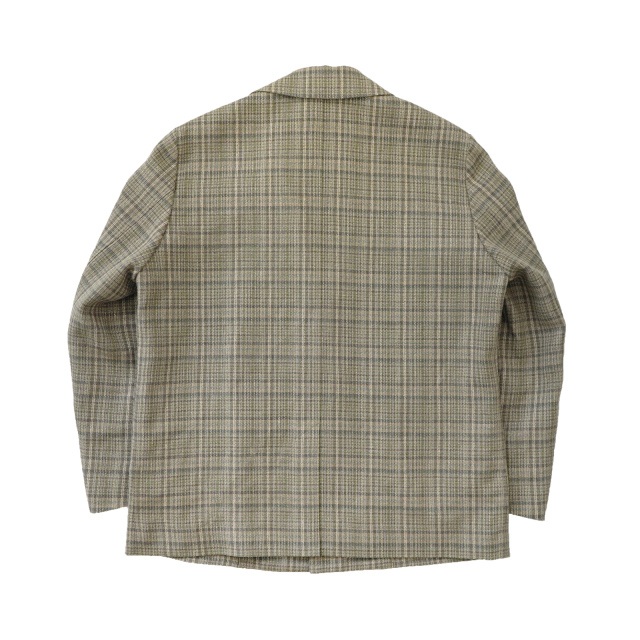 AURALEE SILK LINEN NEP CHECK JACKET