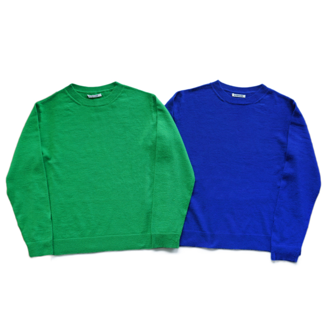 AURALEE BRUSHED CASHMERE COTTON KNIT P/O