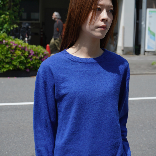 AURALEE BRUSHED CASHMERE COTTON KNIT P/O