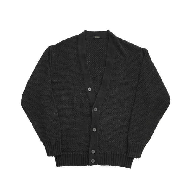 COMOLI 5G ニットカーディガン BLACK