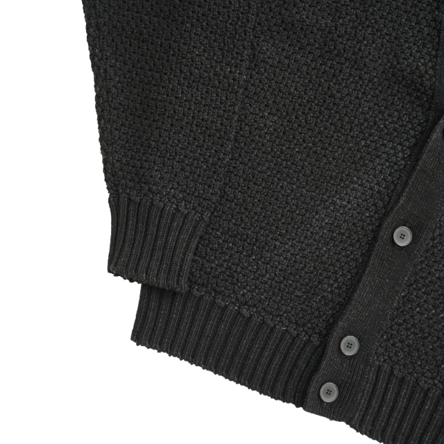 COMOLI 5G ニットカーディガン BLACK