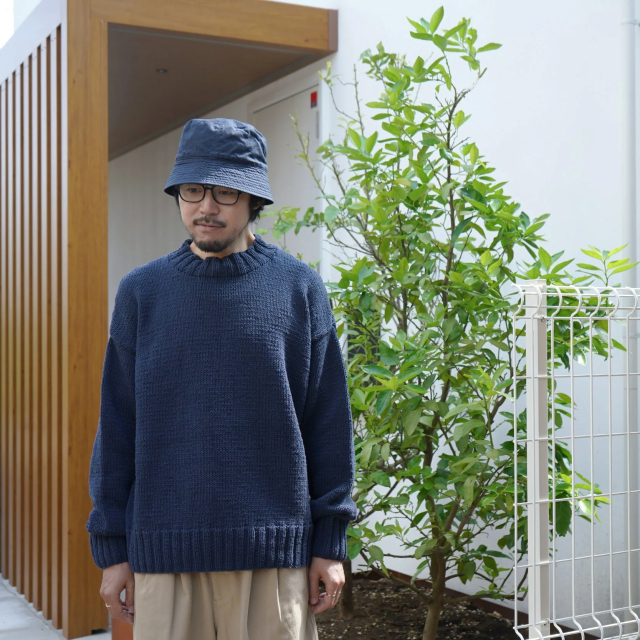 【試着のみ】【AURALEE】GARMENT-DYED バケットハット MENS AURALEE GARMENT-DYED FINX CHINO BUCKET HAT MADE BY KIJIMA TAKAYUKI