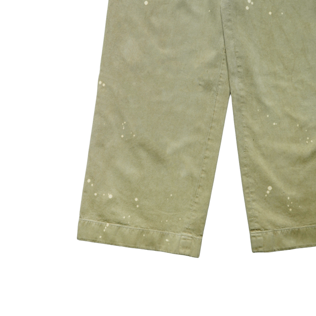 AURALEE GARMENT-DYED FINX LIGHT CHINO ONE-TUCK WIDE PANTS