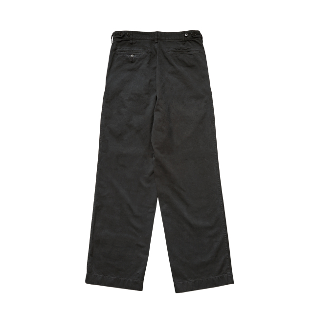 AURALEE GARMENT-DYED FINX LIGHT CHINO ONE-TUCK WIDE PANTS