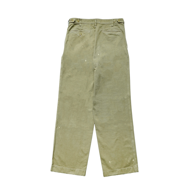 AURALEE GARMENT-DYED FINX LIGHT CHINO ONE-TUCK WIDE PANTS