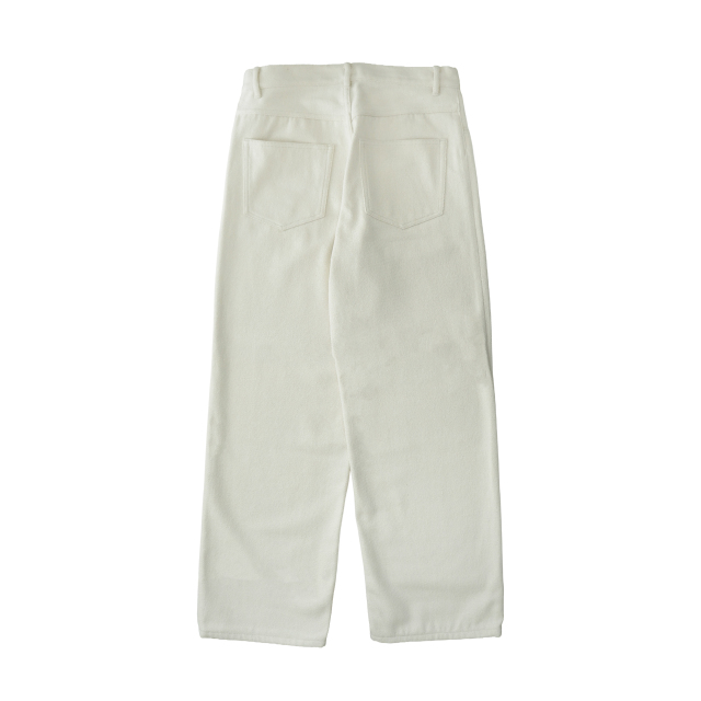 AURALEE SILK NEP DENIM 5P WIDE PANTS
