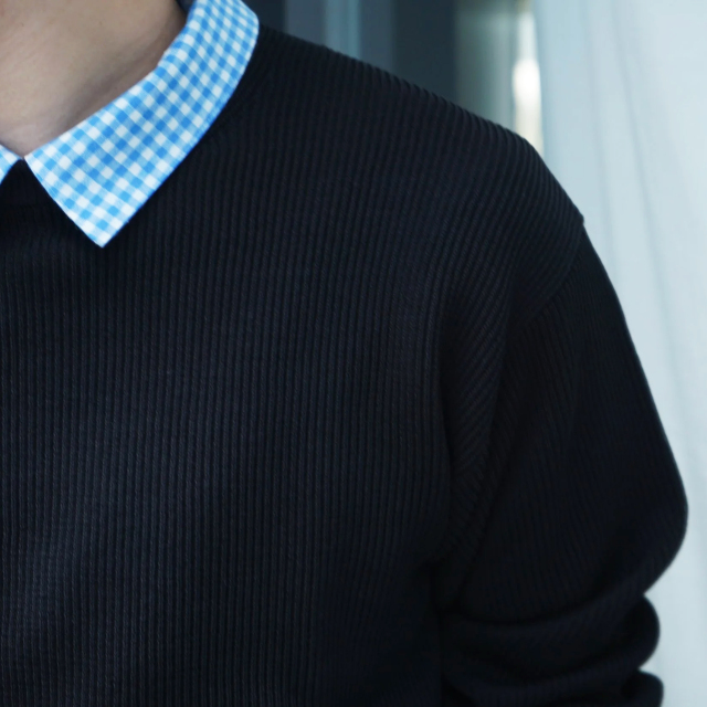 AURALEE FLAT YARN RIB KNIT P/O