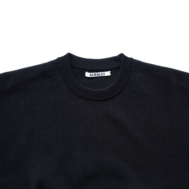 AURALEE FLAT YARN RIB KNIT P/O