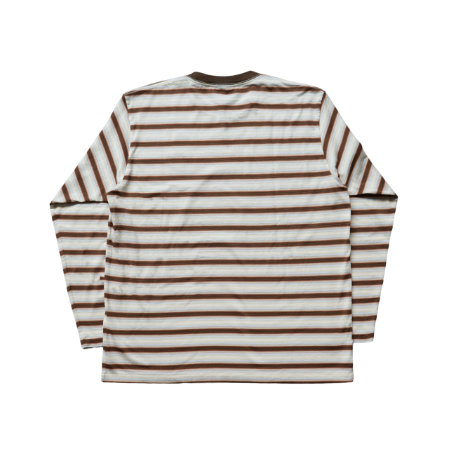 AURALEE GRADIENT STRIPE JERSEY L/S TEE