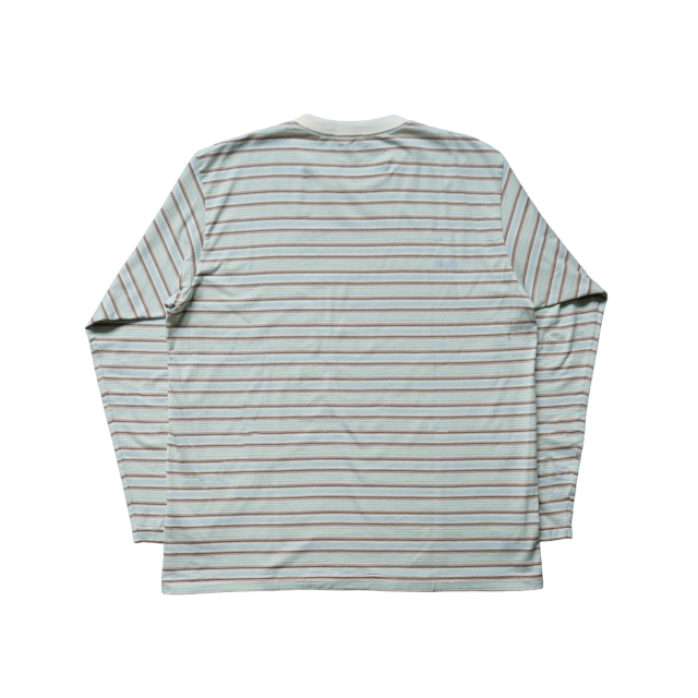 AURALEE GRADIENT STRIPE JERSEY L/S TEE
