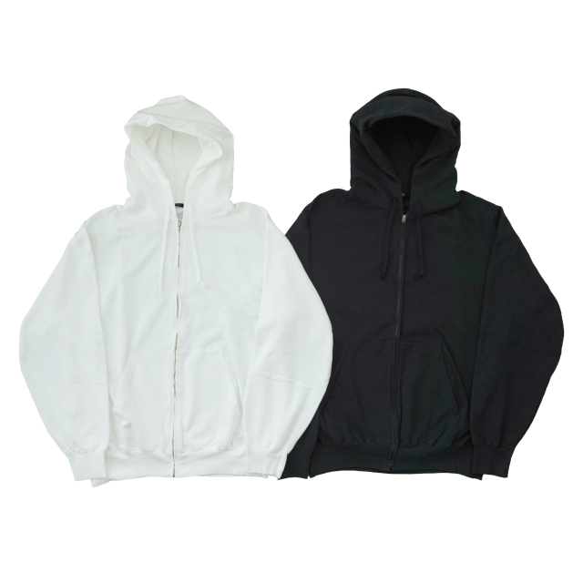 COMOLI LWコットン裏毛 ジップパーカ