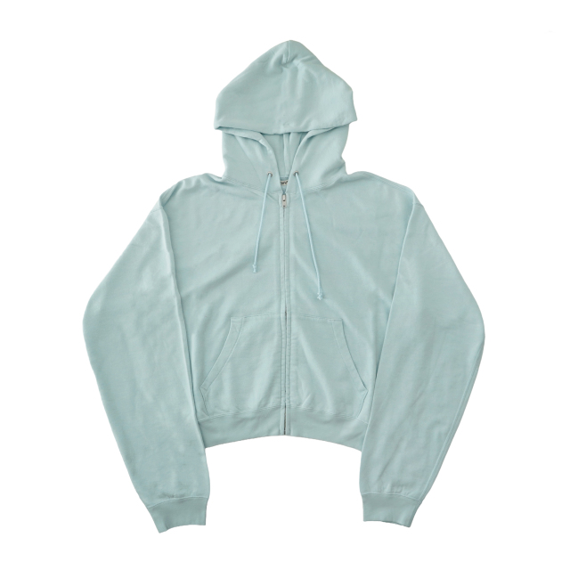 AURALEE HIGH TWIST LIGHT SWEAT ZIP PARKA