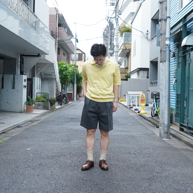 AURALEE GIZA HIGH GAUGE KNIT POLO