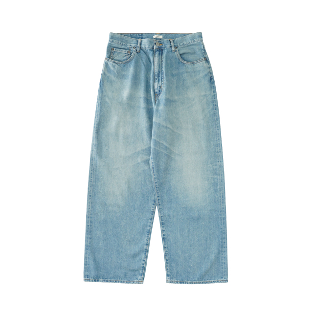 awasa selvage light oz denim 5 pocket wide pants