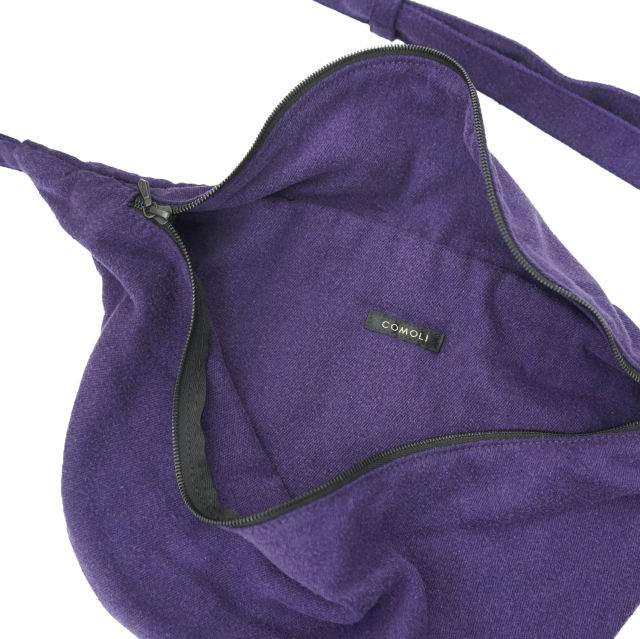 COMOLI シルクネップ ウエストバッグ PURPLE