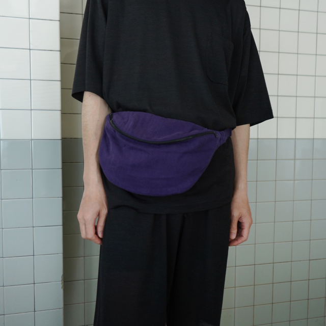 COMOLI シルクネップ ウエストバッグ PURPLE