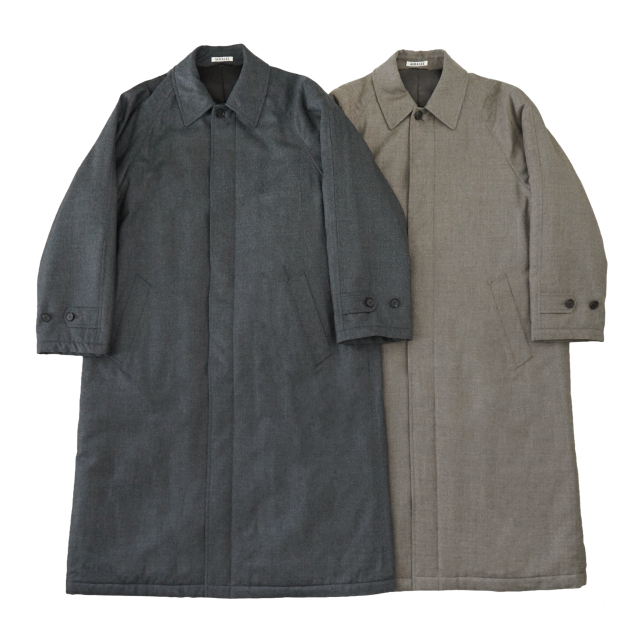 AURALEE SUPER LIGHT WOOL PADDED COAT