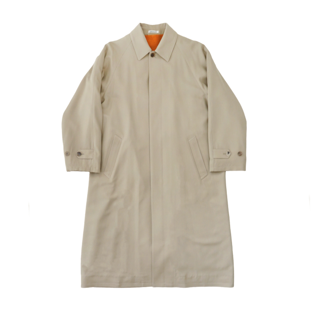 AURALEE ULTRA FINE WOOL TWILL WOOL-LINED COAT
