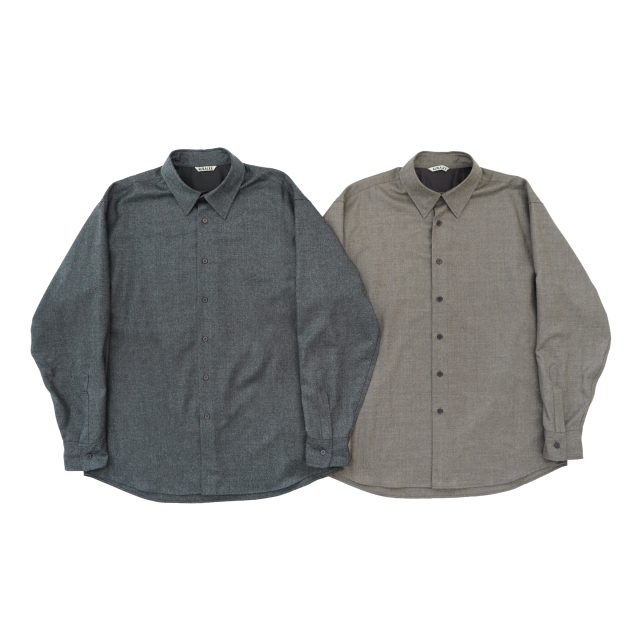 AURALEE SUPER LIGHT WOOL SHIRT