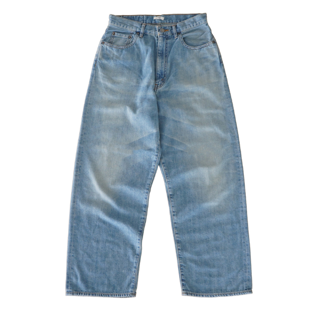 awasa セルビッチ ライトオンス 5ポケット ワイドデニム fade indigo