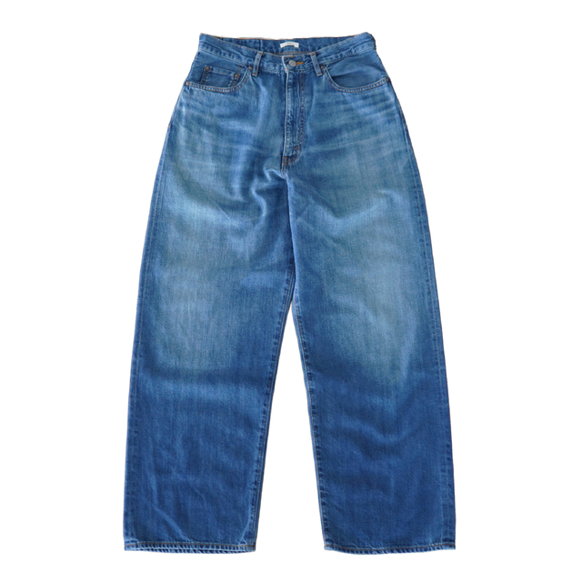 awasa セルビッチ ライトオンス 5ポケット ワイドデニム mid indigo