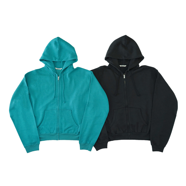 AURALEE HIGH-TWIST COMPACT SWEAT ZIP PARKA