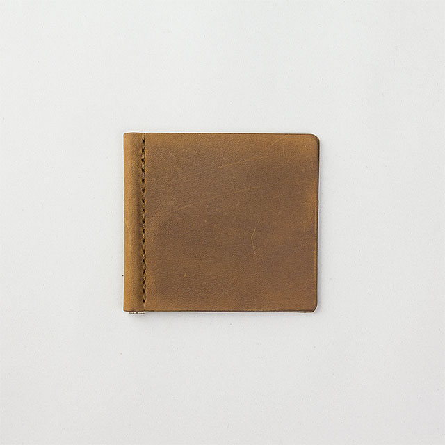 TF レザーマネークリップ キャメル (07100552)