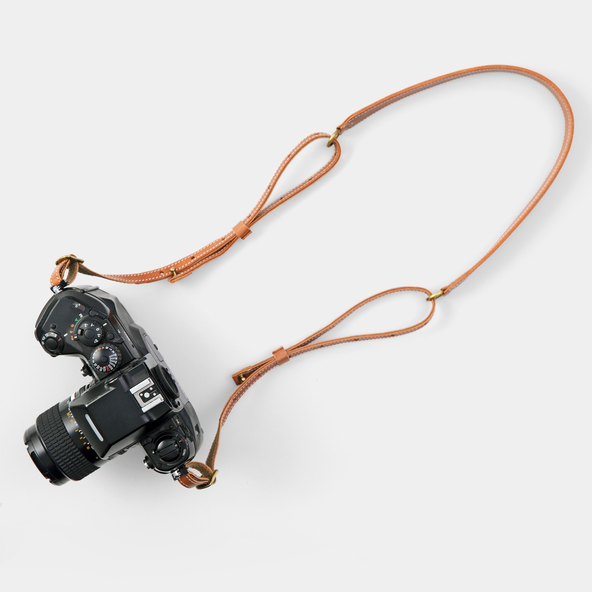 Benlly S Job レザーminiストラップ L ライトブラウン