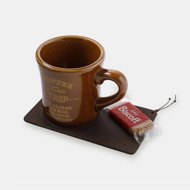 TF レザーコースター スクエア 茶 (07100563)