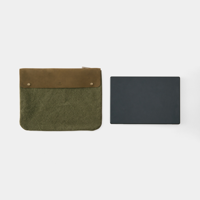 TF キャンバス ポーチ ＜L＞ オリーブ (07100644)