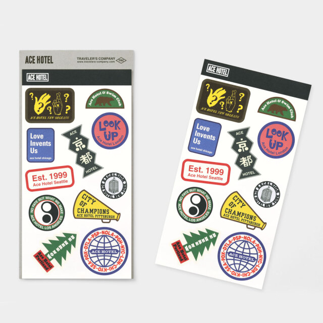 新品未開封 トラベラーズノート エースホテル ステッカー セット TF ステッカー ACE HOTEL 2020 (07100903)