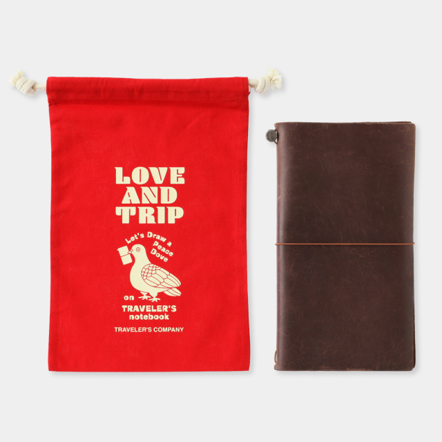 TF コットンバッグ ＜M＞ LOVE AND TRIP レッド (07101219)