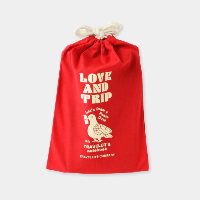 TF コットンバッグ ＜M＞ LOVE AND TRIP レッド (07101219)