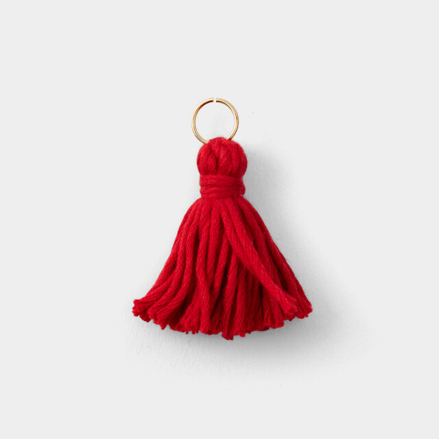 short finger タッセル コットン レッド (07151470)