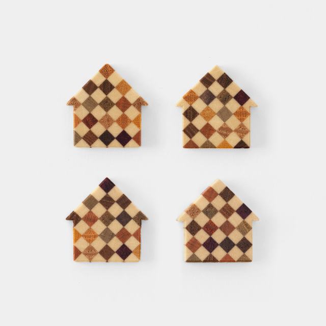 るちゑ チャーム 寄木 家型(07151520)