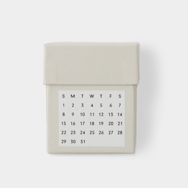 水縞 ハンコ 万年カレンダー (07152259)