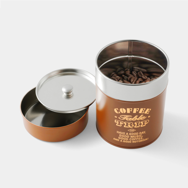 TF コーヒー缶 コーヒーテーブルトリップ 茶 (07152379)