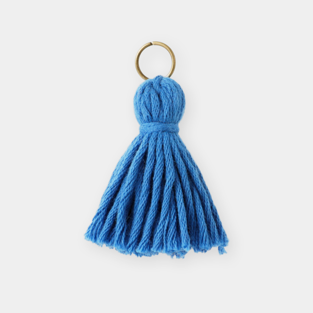 short finger タッセル コットン ブルー (07152426)