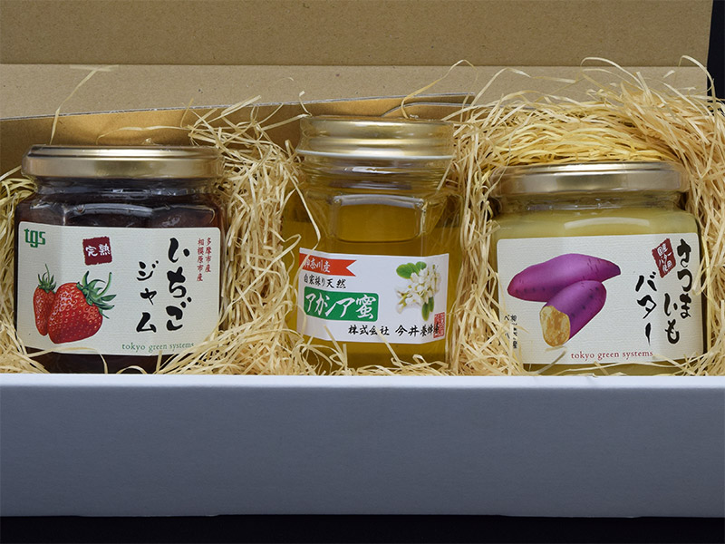 tgsいちごジャム、tgsさつまいもバターと今井養蜂場の天然