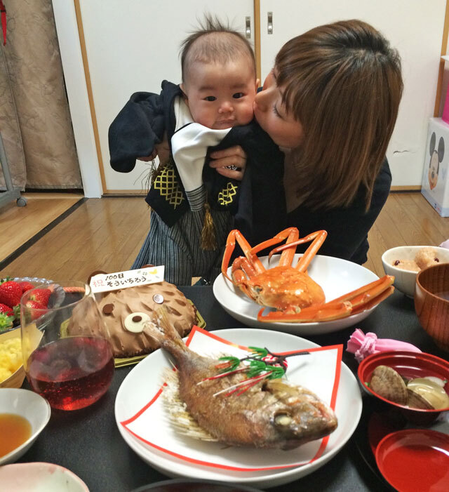 お食い初め鯛料理